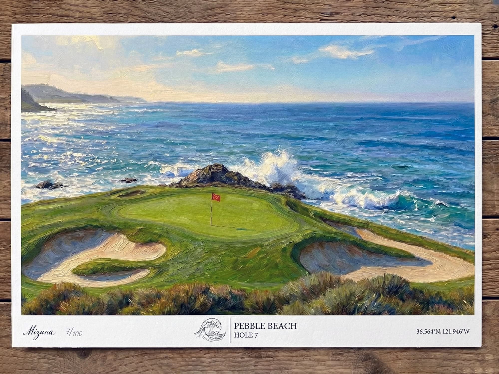 Pebble Beach Hole 7 unframed giclée print